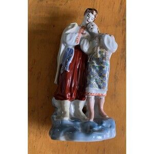 Vintage Hand Painted Ukrainian Porcelain Figurine May Night Polonne ZHK Folk Art